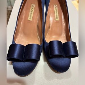 L'AUTRE CHOSE Satin Heels / Navy